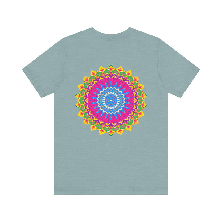 Vibrant Mandala T-Shirt featuring intricate spiritual design symbolizing peace and harmony, perfect for expressing your inner spirituality and embracing positive energy