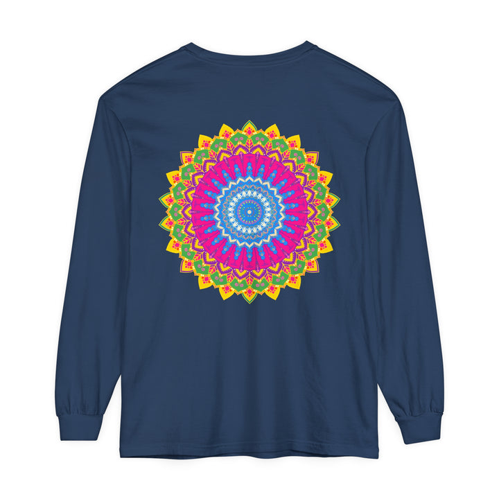 Colorful and intricate mandala design long sleeve t-shirt for everyone