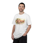 Cat Nap & Snack T-Shirt — Cozy Sleeping Cat Illustration