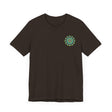 Colorful psychedelic mandala design t-shirt with spiritual vibes and intricate patterns