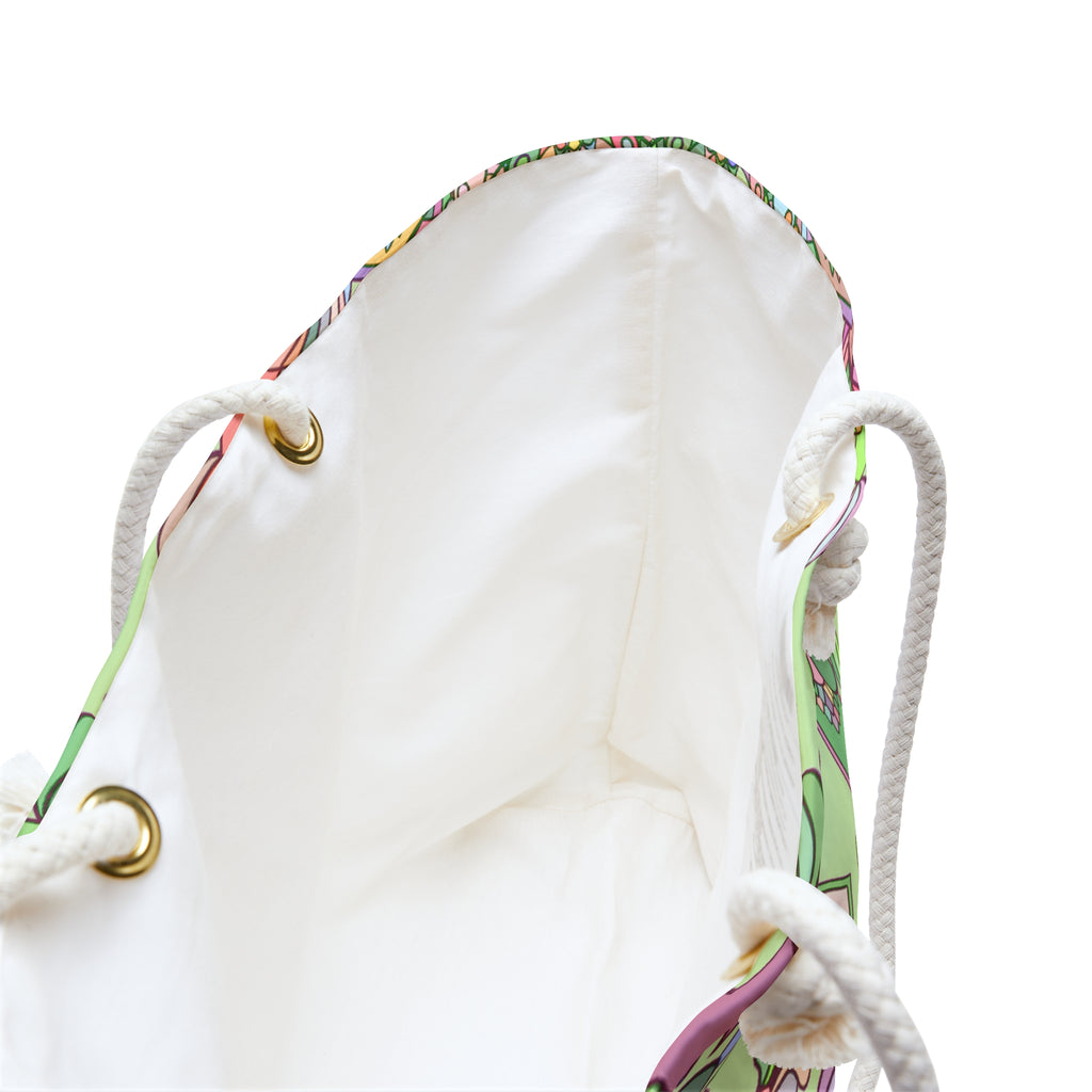 Mandala-Inspired Weekender Bag in Soft Pastels for Adventure