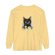 Black Cat Watercolor Floral Unisex T-Shirt featuring a beautiful and intricate watercolor floral design with a black cat motif, perfect for both men and women
