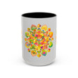 Colorful mandala art mug with intricate floral design, perfect for sipping your favorite hot beverages in style