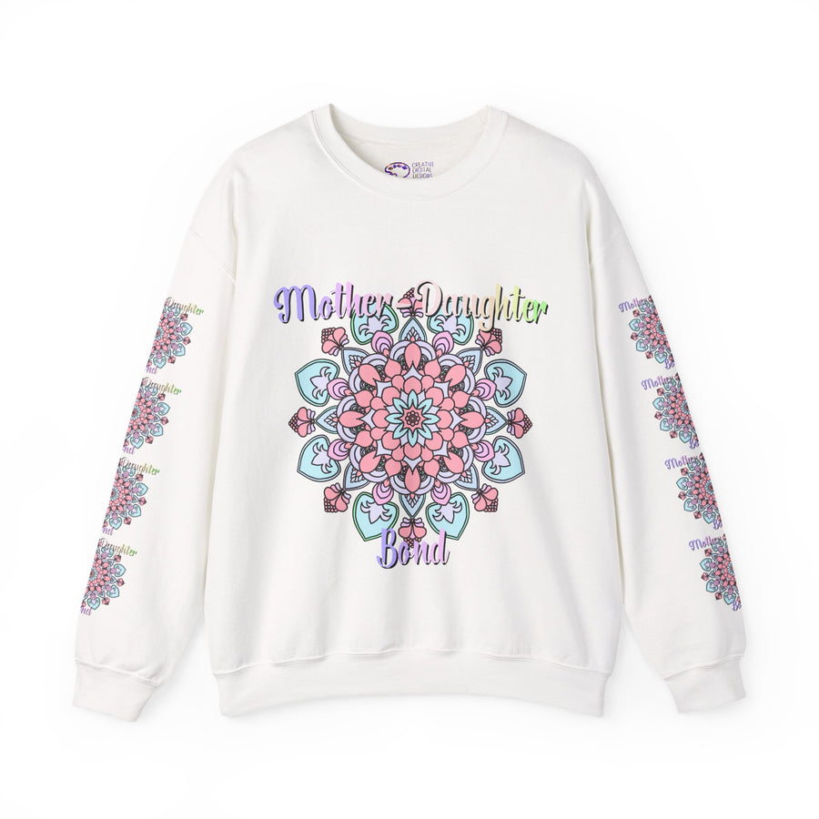 Mandala Patterned Sweatshirt Celebrating Mother-Daughter Love