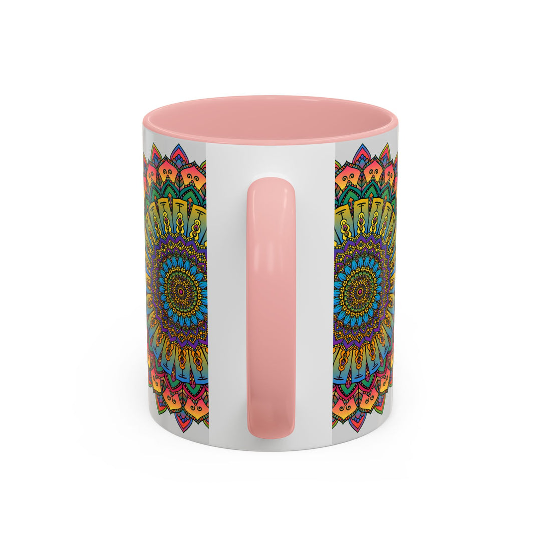 Beautiful Mandala Art Mug featuring intricate spiritual designs in vibrant, colorful hues, perfect for adding a touch of mindfulness to your morning coffee routine