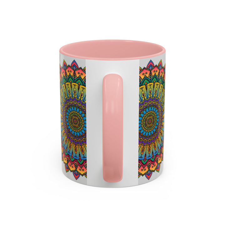 Beautiful Mandala Art Mug featuring intricate spiritual designs in vibrant, colorful hues, perfect for adding a touch of mindfulness to your morning coffee routine