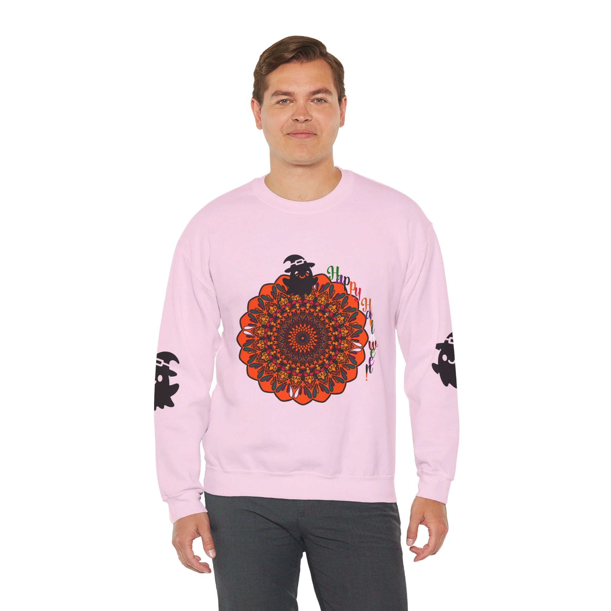 Unisex Heavy Blend™ Crewneck Sweatshirt featuring adorable Halloween ghosts and spooky design