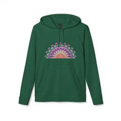 Beautiful pastel mandala design fleece hoodie by Adidas, perfect for cozy days