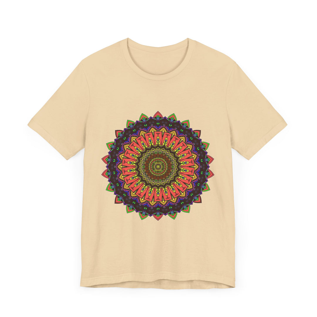 Colorful Mandala Tee featuring an intricate and vibrant design perfect for a bohemian style