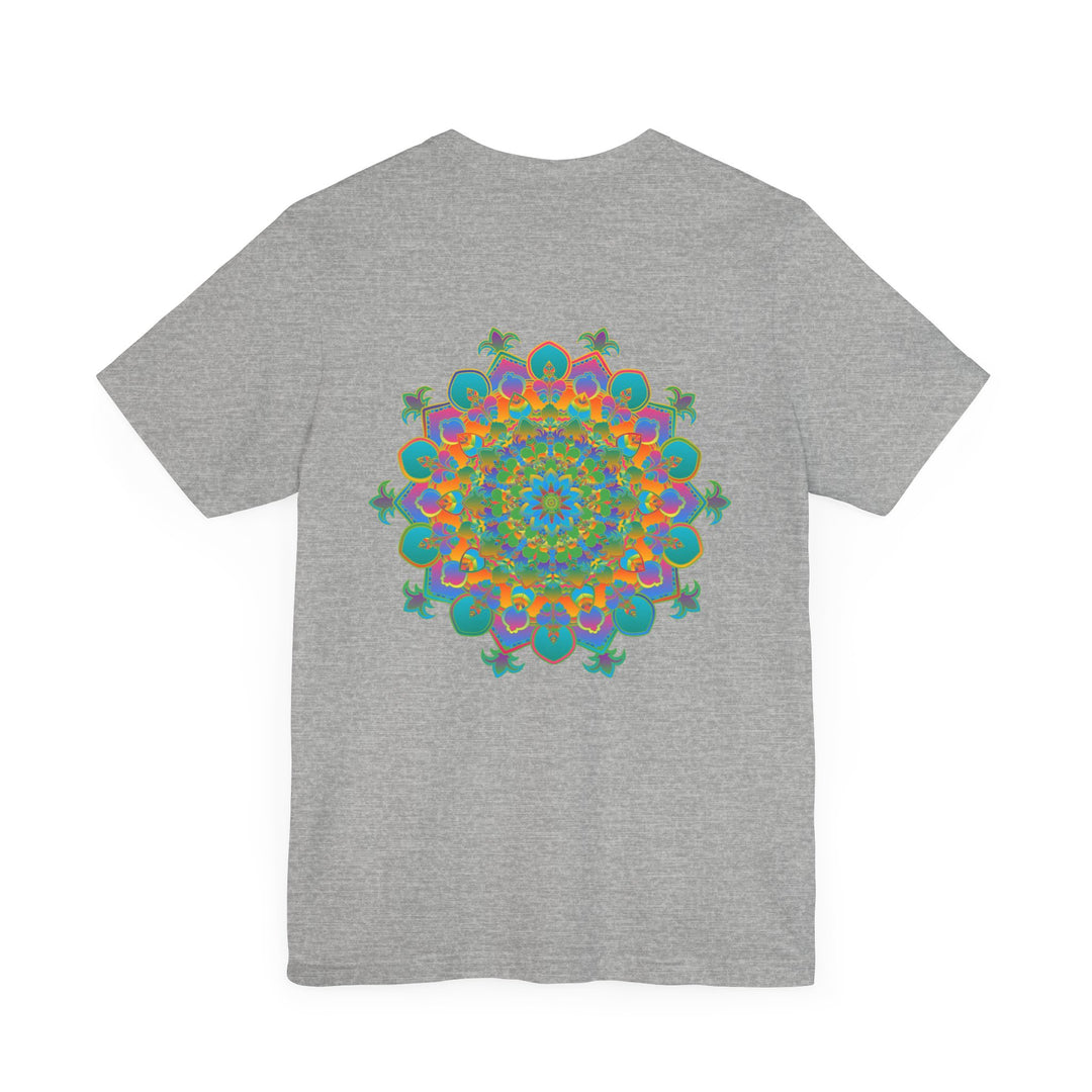 Vibrant Mandala Tee featuring intricate, colorful design representing spiritual peace and harmony, perfect for yoga and meditation practices