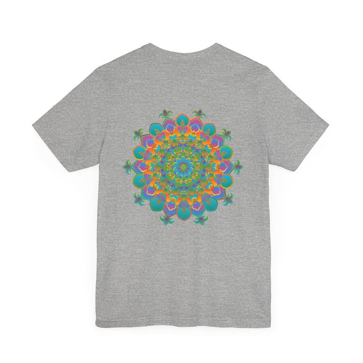 Vibrant Mandala Tee featuring intricate, colorful design representing spiritual peace and harmony, perfect for yoga and meditation practices