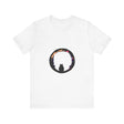 A spooky and stylish black cat mystery moon t-shirt, perfect for Halloween