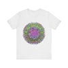 Vibrant Mandala Tee showcasing colorful and intricate geometric art design