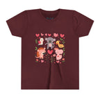 Entzückendes Animal Love Jugend T-Shirt, Süßes Kindershirt, Tier Grafik T-Shirt, Kindergeschenk, Geburtstags- oder Urlaubsoutfit 