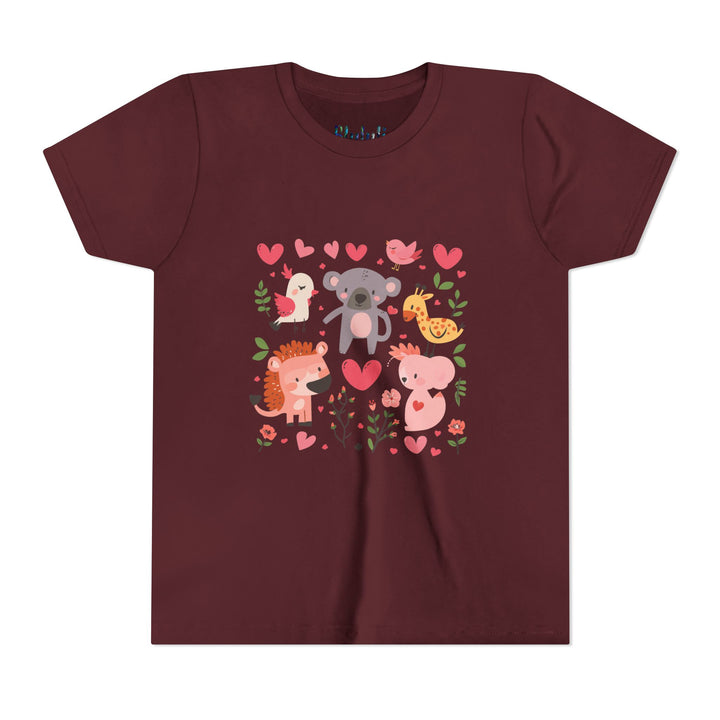 Adorable Animal Love Youth Tee, Cute Kids Shirt, Animal Graphic Tee, Children's Gift, Birthday or Holiday Outfit