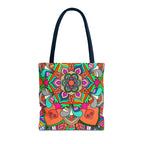 Colorful Mandala Tote Bag — Vibrant Boho All-Over Print Beach & Market Tote