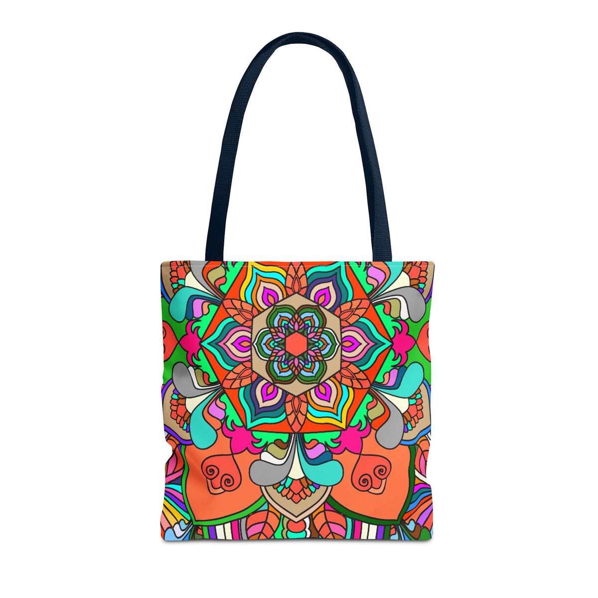 Colorful Mandala Tote Bag — Vibrant Boho All-Over Print Beach & Market Tote