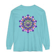Colorful and intricate Mandala design adorns this unisex long sleeve T-shirt