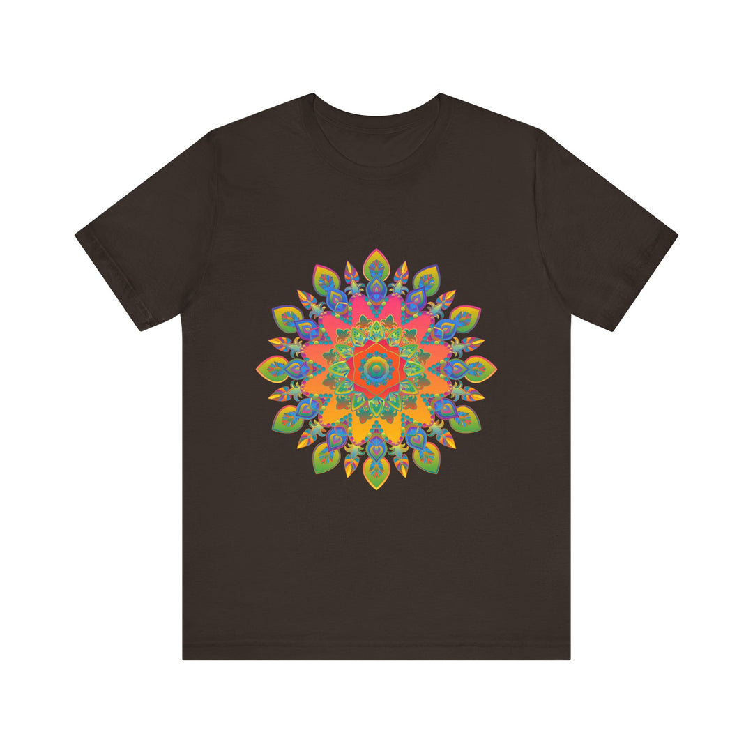 Colorful and intricate mandala design tee shirt for a vibrant look