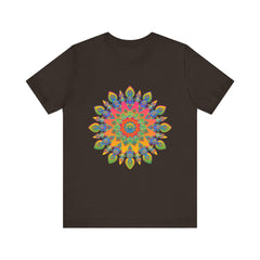 Colorful and intricate mandala design tee shirt for a vibrant look