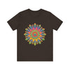 Colorful and intricate mandala design tee shirt for a vibrant look