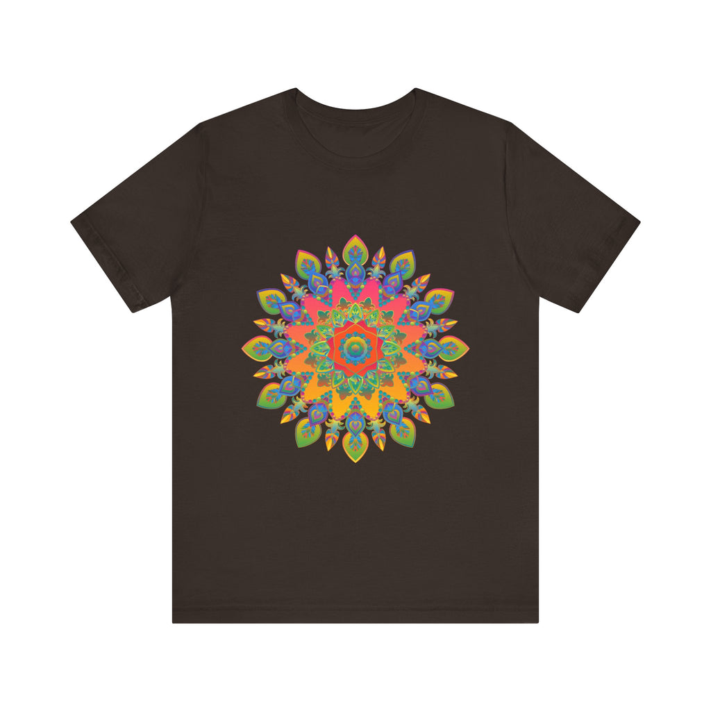 Colorful and intricate mandala design tee shirt for a vibrant look