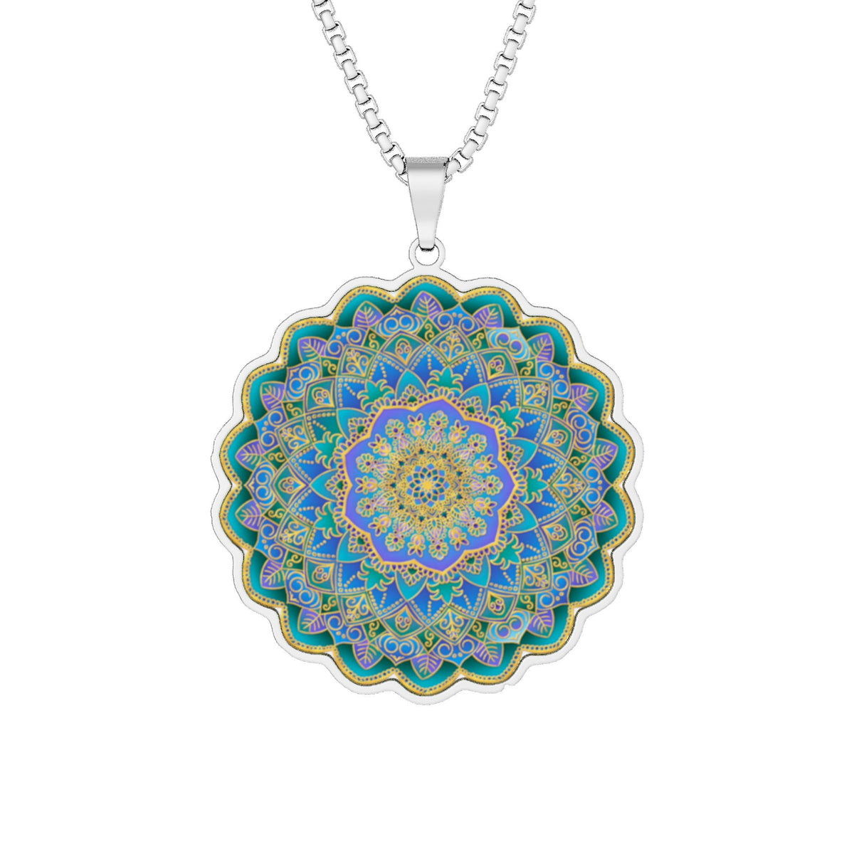 Kaleidoscope Mandala Pendant Necklace