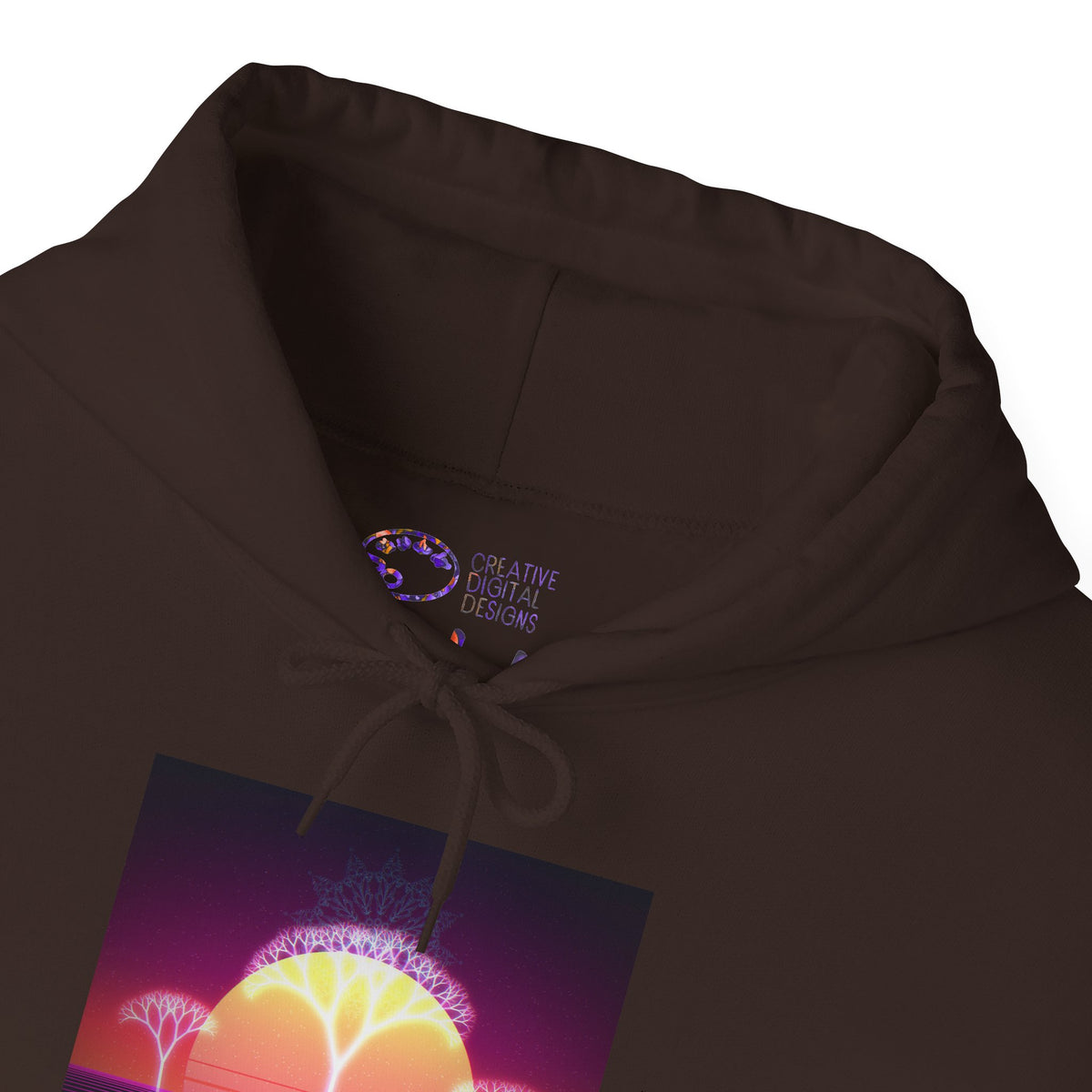 Felpa con cappuccio Retro Sunset Tree of Life
