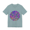 Vibrant Mandala T-Shirt featuring intricate spiritual art and colorful design