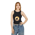 Moon and cat design Black Cat & Moon Racerback Tank Top for women