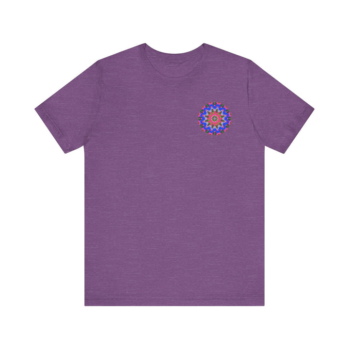 Vibrant Mandala Tee featuring intricate, colorful design symbolizing spiritual peace and harmony, perfect for those seeking inner tranquility and balance