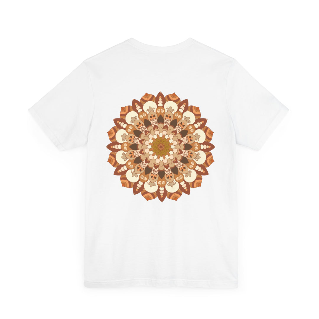 Beautiful, colorful Mandala Tee with intricate pattern representing spiritual peace and harmony, perfect for meditation and yoga practice