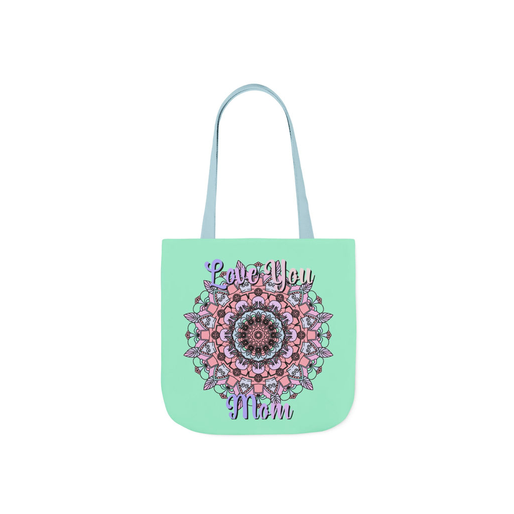Mandala 'Love You Mom' Canvas Tote — Floral Mother's Day Gift Bag
