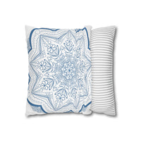  Luxurious spun polyester pillowcase with stunning mandala art design 