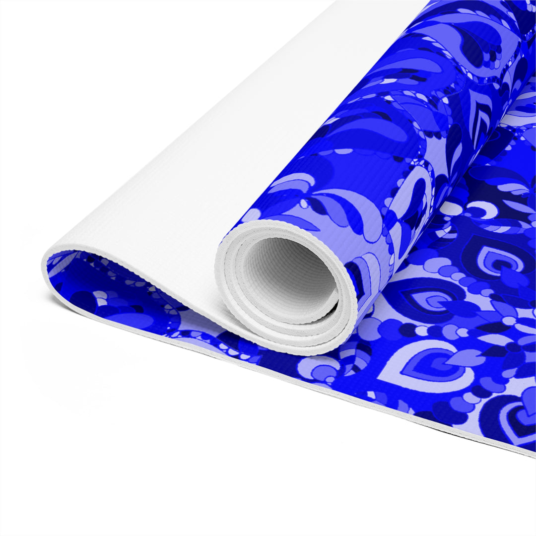 Tappetino da yoga in schiuma blu oceano intenso - Design antiscivolo di supporto