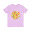 Colorful and vibrant psychedelic mandala tee with trippy design and eye-catching patterns