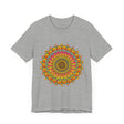 Vibrant Mandala Tee featuring intricate and colorful spiritual art design