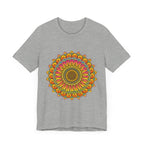 Vibrant Mandala Tee featuring intricate and colorful spiritual art design
