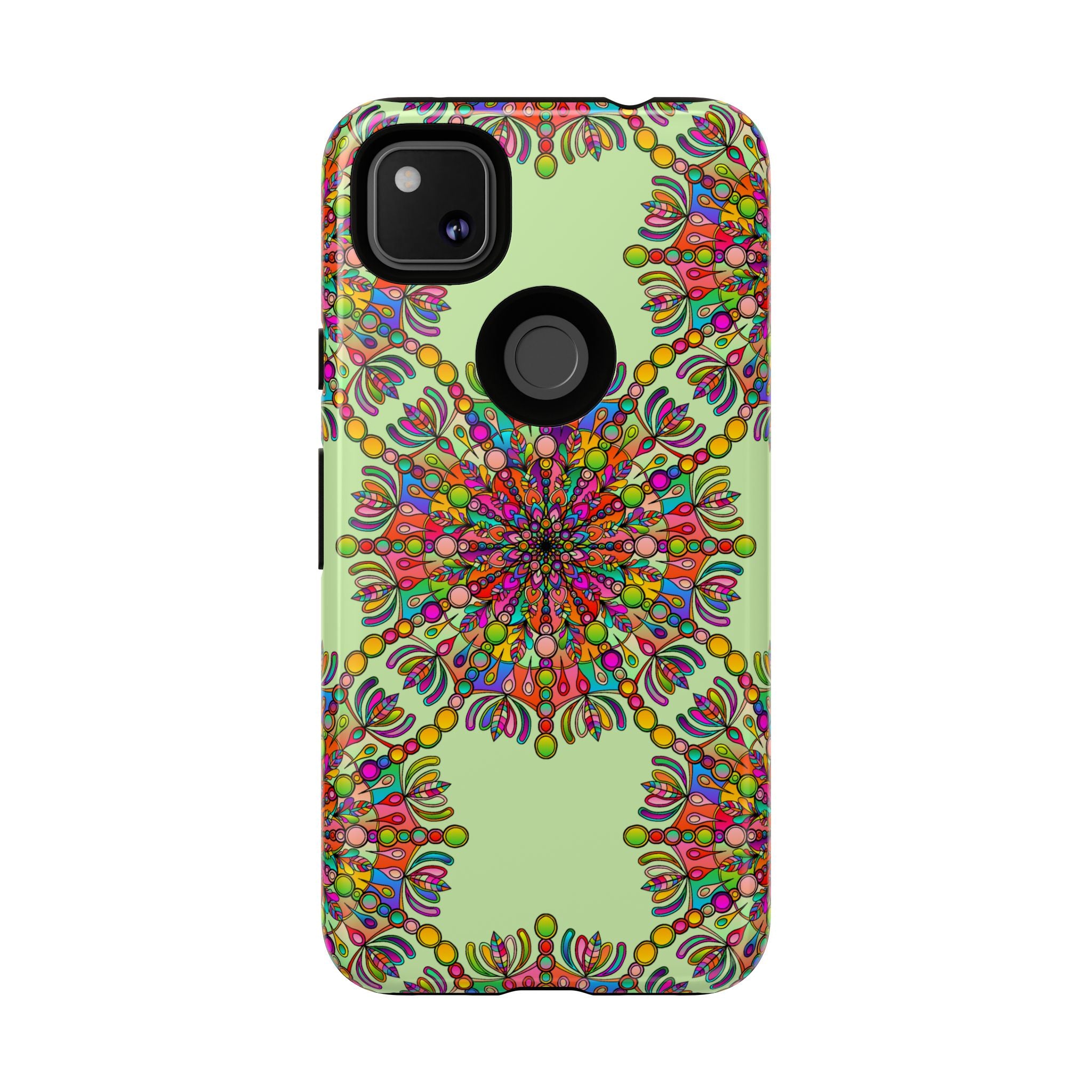 Custodia Vibrant Mandala per iPhone e Google Pixel | Custodie resistenti