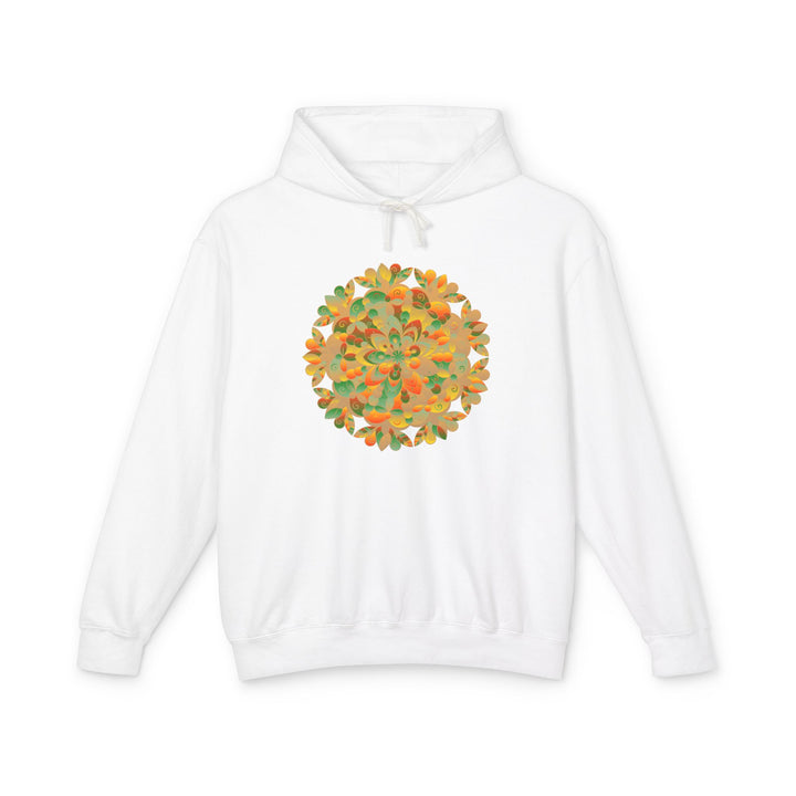 Leichtes Unisex-Kapuzenpullover mit lebendigem Blumenmuster 