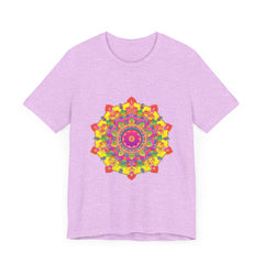 Vibrant Mandala Tee featuring a colorful floral design perfect for summer
