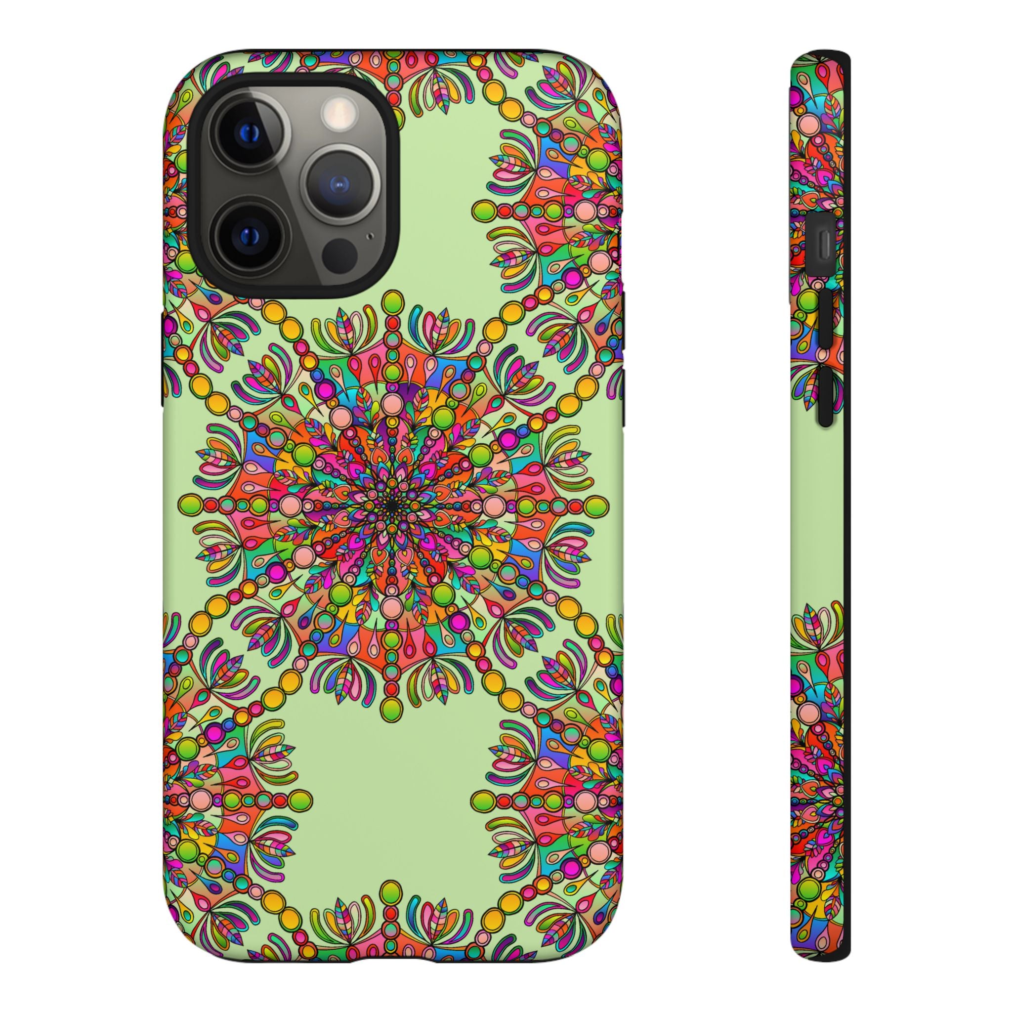 Custodia Vibrant Mandala per iPhone e Google Pixel | Custodie resistenti