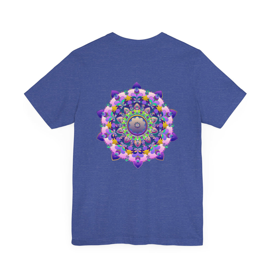 Colorful and intricate mandala design t-shirt promoting spiritual peace and harmony