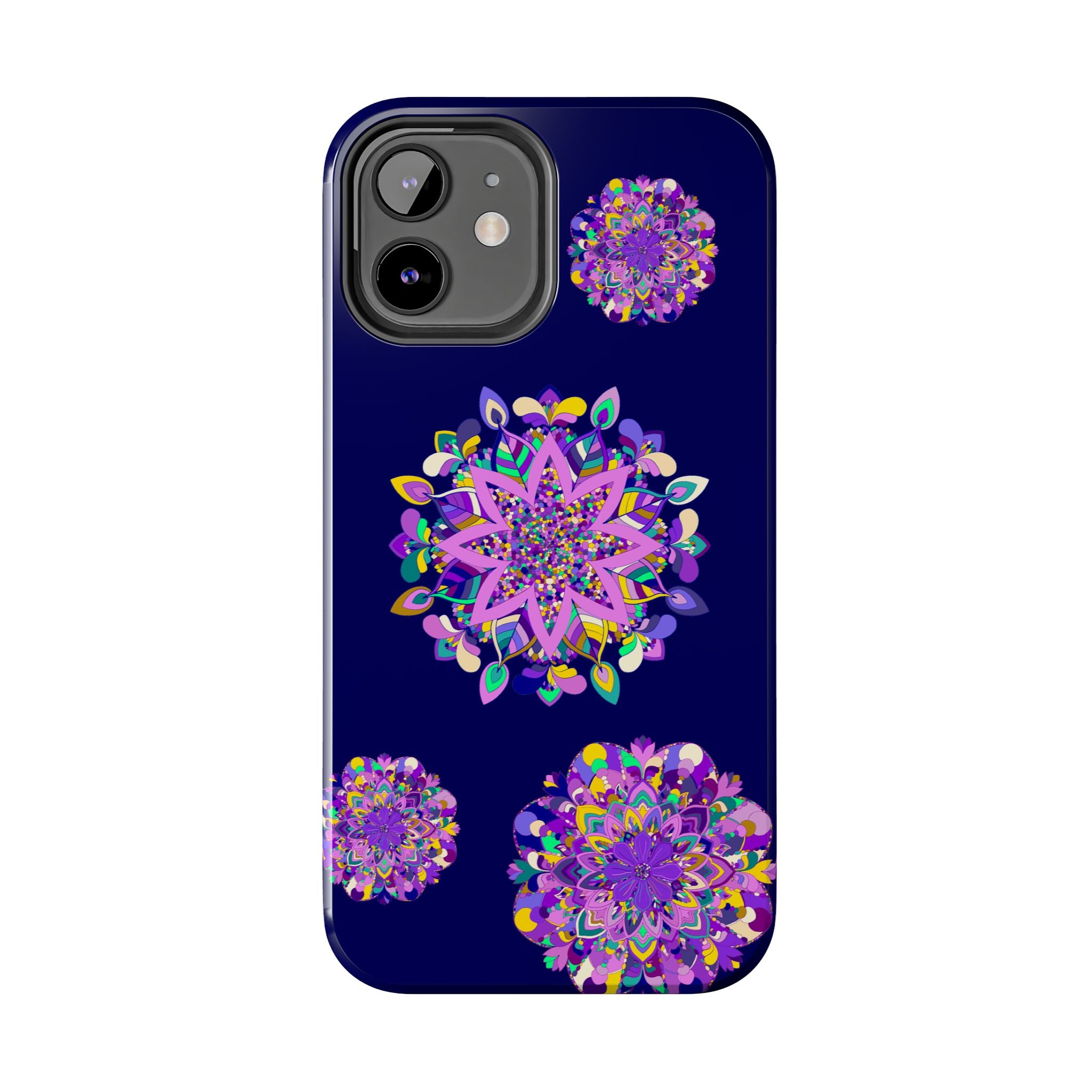 Hand Drawn Mandala Art Purple Shades Phone Case - Durable and Shock Absorbent, Protects your phone from damage with stylish design