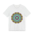 Colorful mandala peace t-shirt with intricate spiritual art design and vibrant colors
