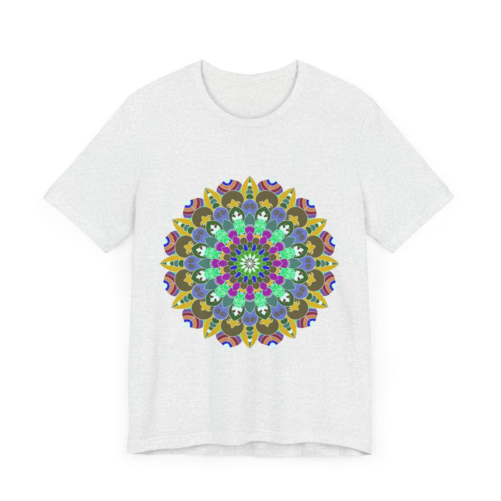 Colorful mandala peace t-shirt with intricate spiritual art design and vibrant colors