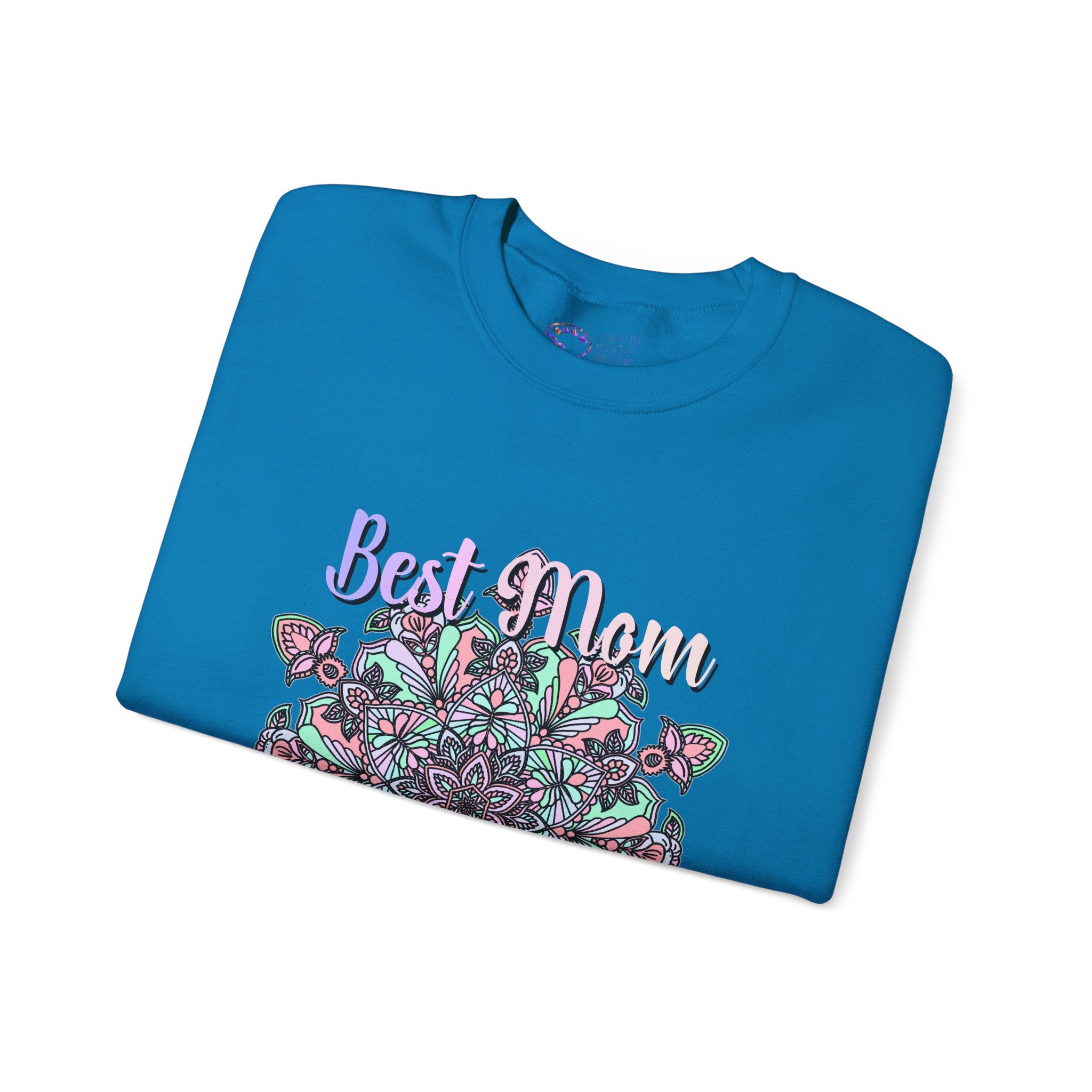 Mandala Design Sweatshirt in Soft Pink and Lavender for Moms