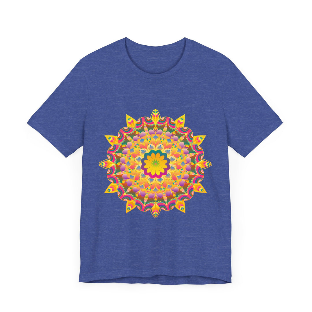 Vibrant mandala t-shirt featuring colorful and spiritual art design for a unique and eye-catching look