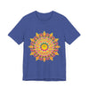 Vibrant mandala t-shirt featuring colorful and spiritual art design for a unique and eye-catching look