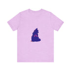 Black Cat Mystery - Colorful T-Shirt featuring a vibrant design of a mysterious black cat in a colorful and eye-catching print, perfect for cat lovers and those who appreciate unique and stylish fashion